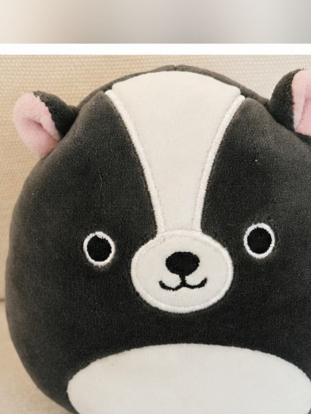 Squishmallows Skyler the Skunk 5" Plush Kellytoy 2019 Gray White EUC